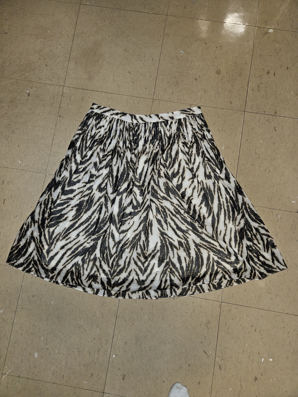 Talbots Petite A-line skirt with animal print